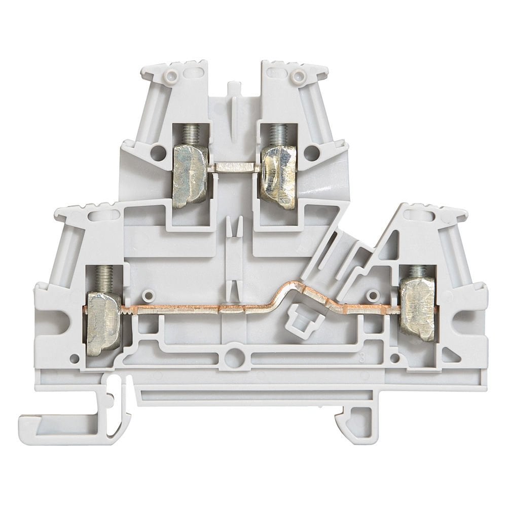 Legrand Viking3 2katlı 2 bağlantı vida bağlantı adım 6mm Gri Anma kesit 4mm² LEG-037168