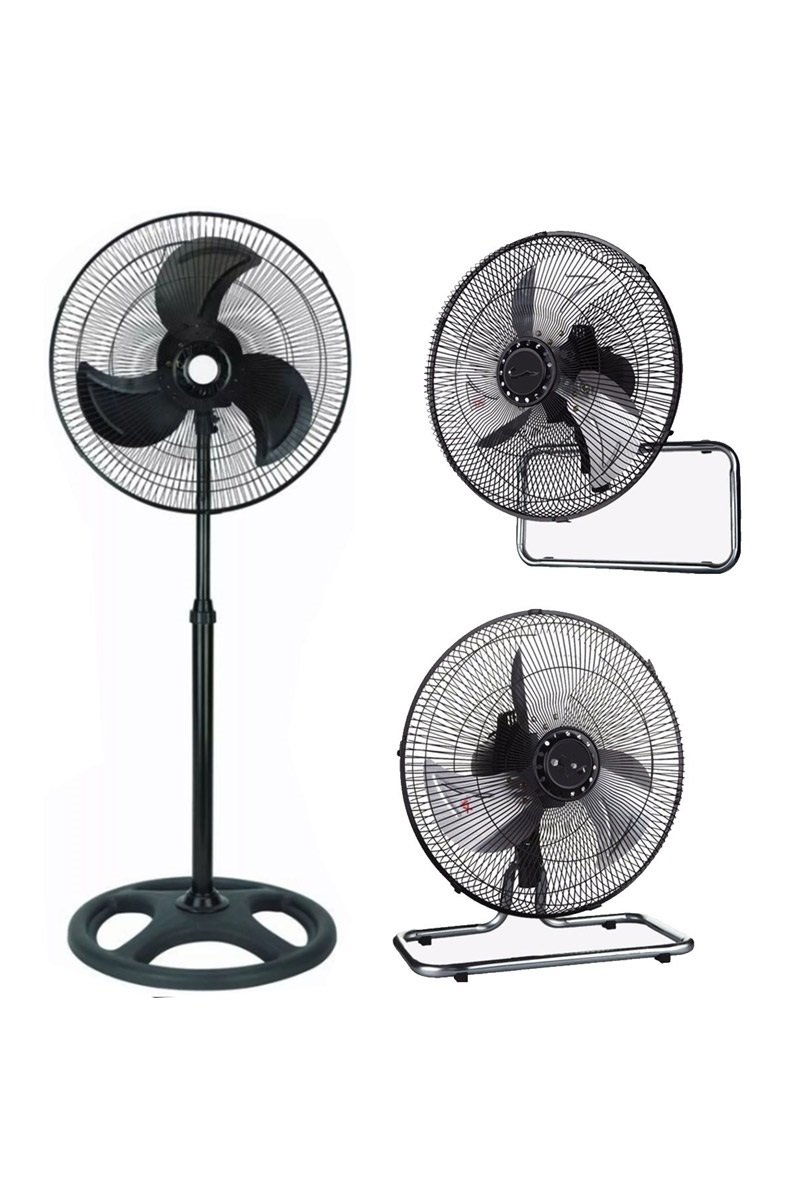 Vanti KCF276 130W 18 inç Metal 3 Kanatlı Sanayi Tipi Duvar Masa ve Ayaklı Vantilatör