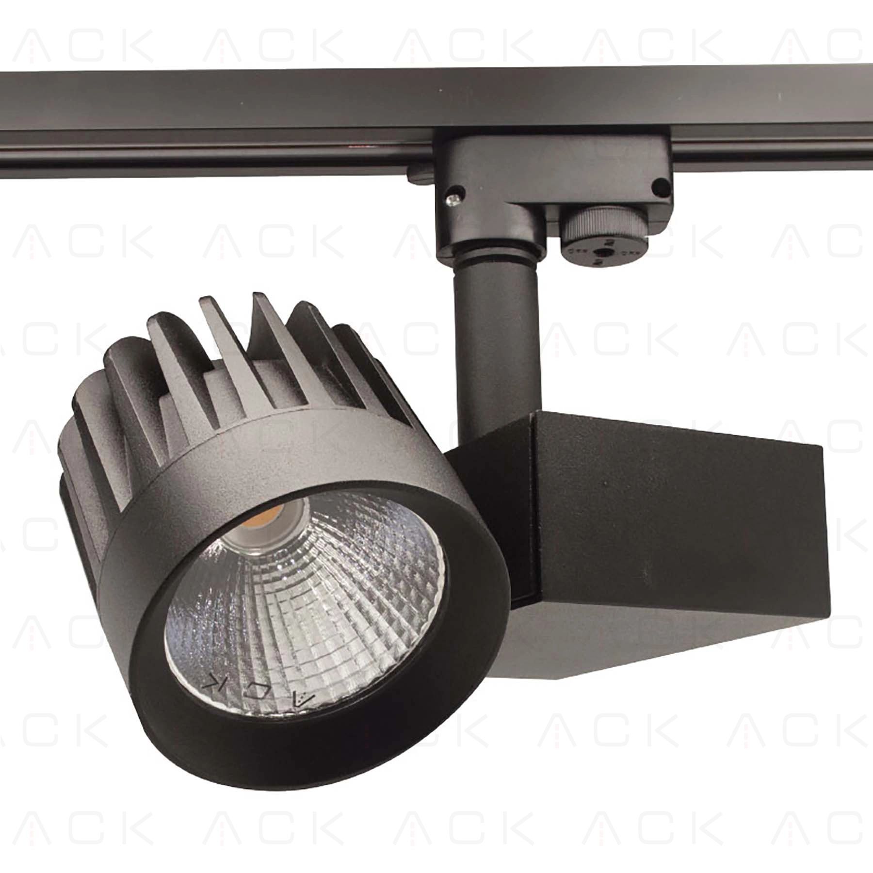 ACK 40W Sıyah 3000K Cob Led Monofaze Ray Armatürü AD30-14601
