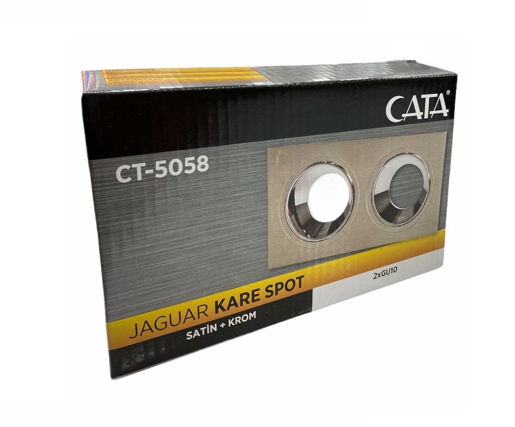 Cata Boş Kasa Armatür 2'li Jaguar CT-5058 Satin Platin