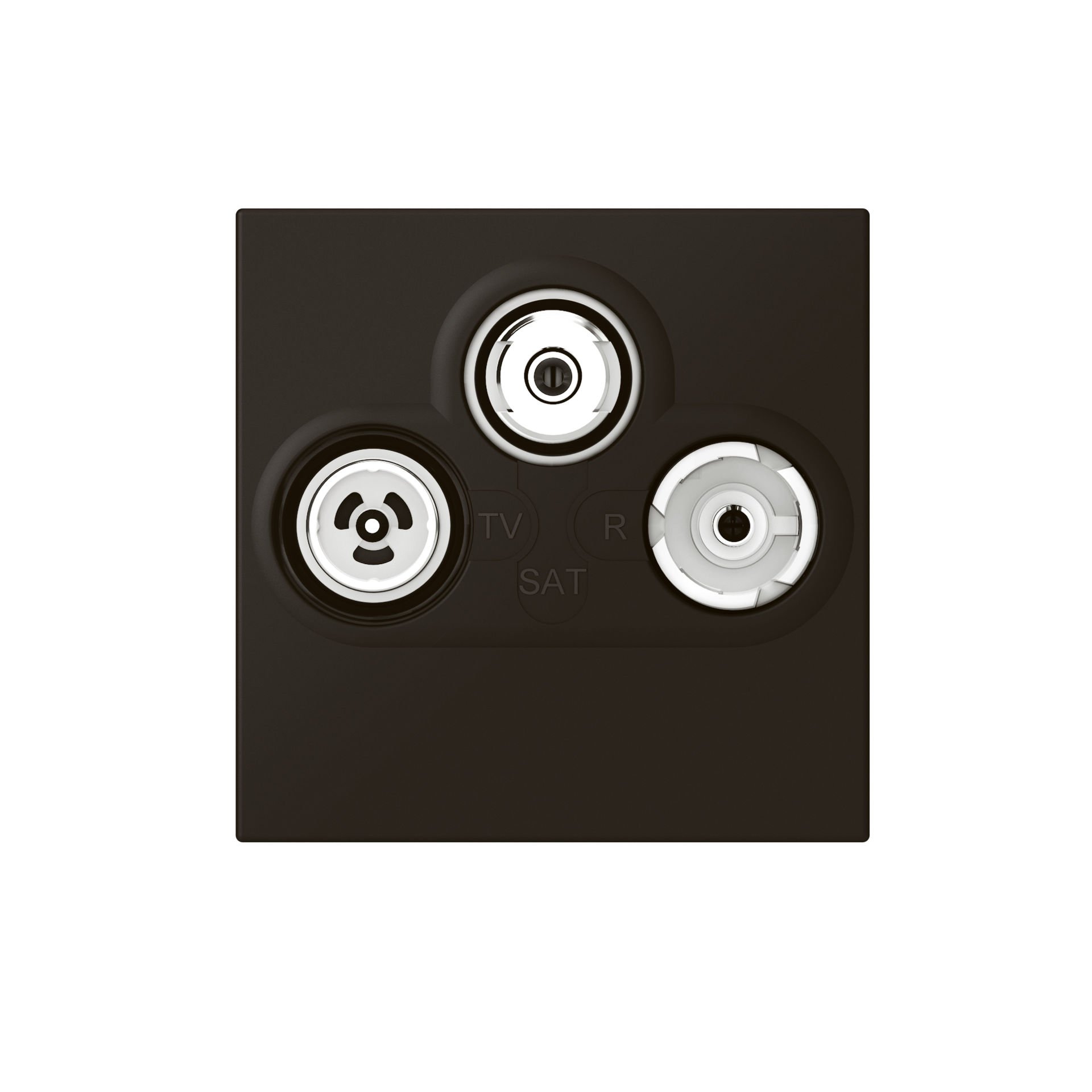 Legrand TV-R-SAT Prizi, 2M, Siyah LEG-079186L