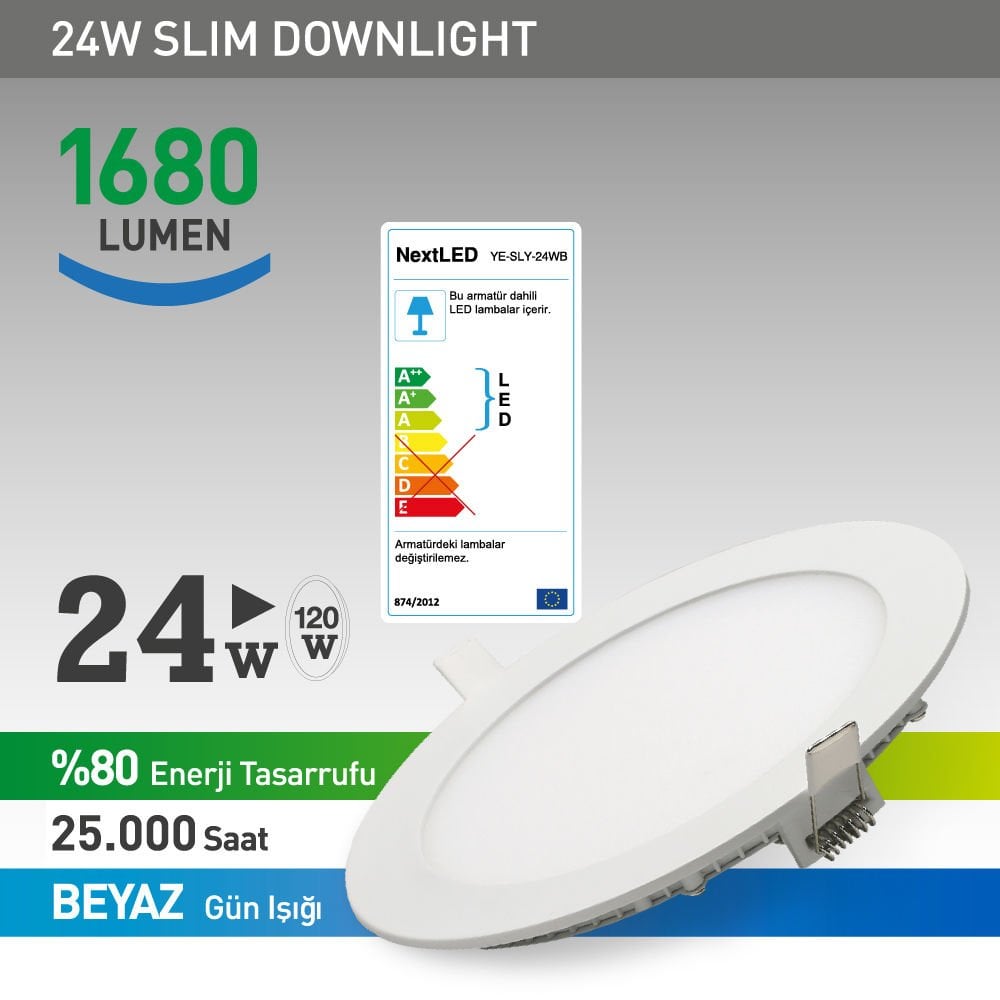 Next-NextStar 24W-Sly Beyaz Led Slım Ampul