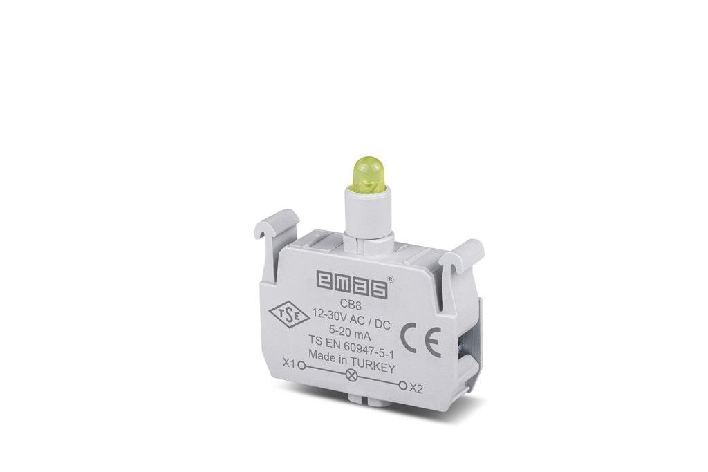 Emas C Sinyal Sarı Led'Li Butonluk 12-30 V Ac/Dc - CB8