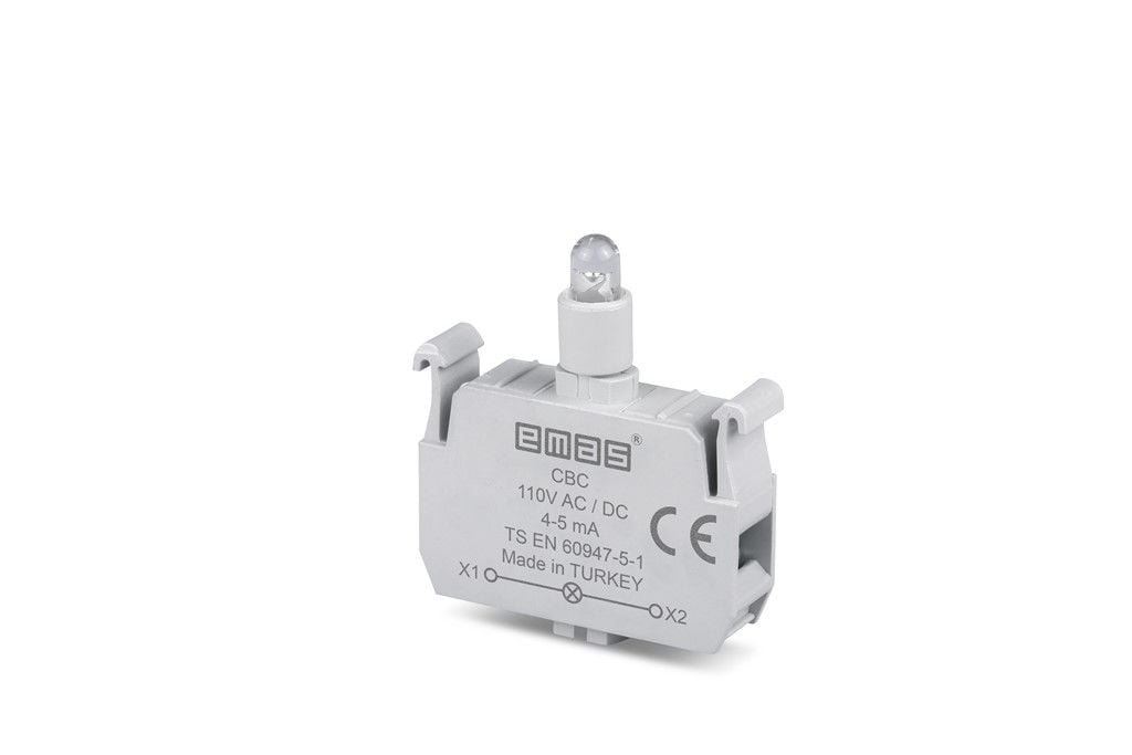 Emas C Sinyal Beyaz Led'Li Blok Butonluk 110 V Dc - CBC