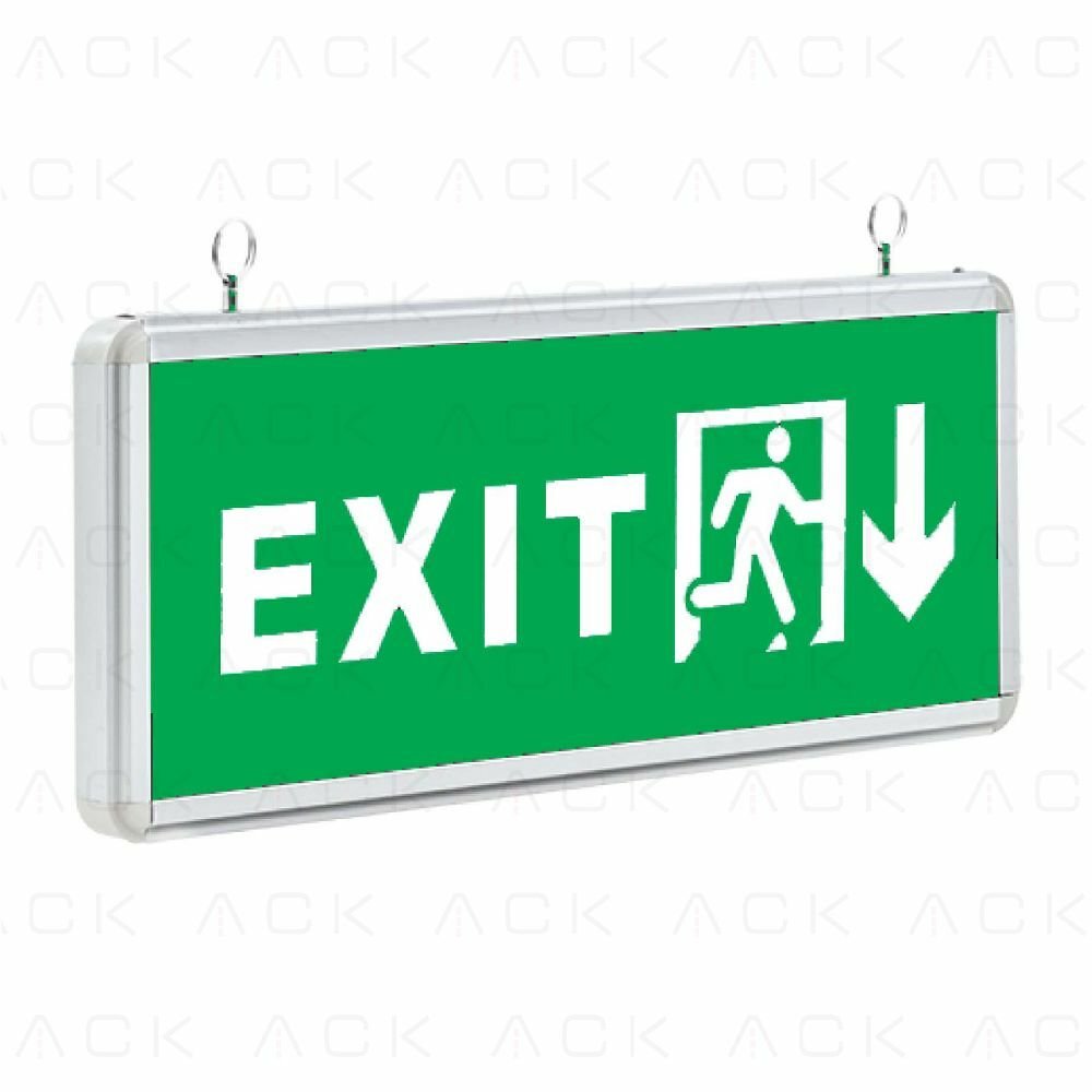 Ack 3W Bataryali Led Exit Levha - Asagi