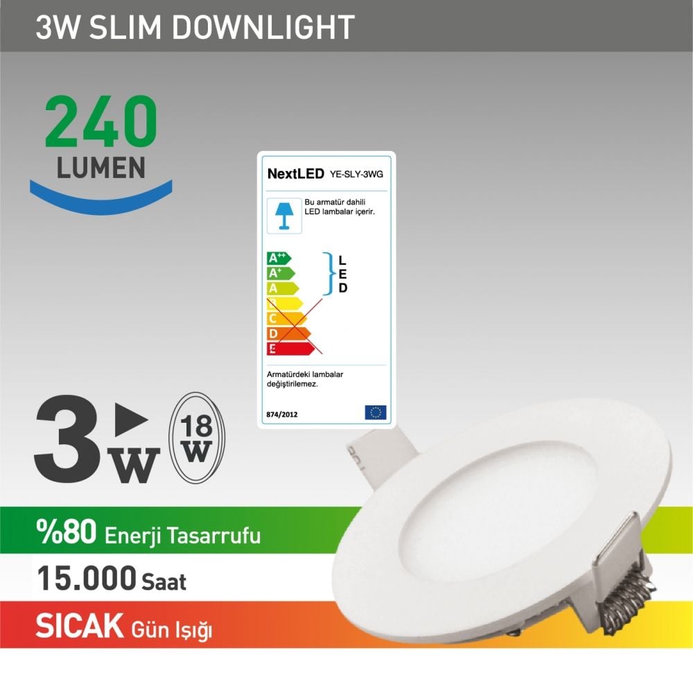 Next-NextStar 3W-Sly Gunısıgı Led Slım Ampul