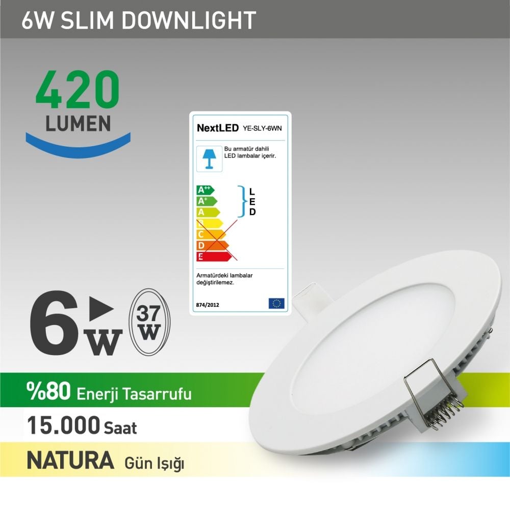 Next-NextStar 6W-Sly Natural Led Slım Armatur