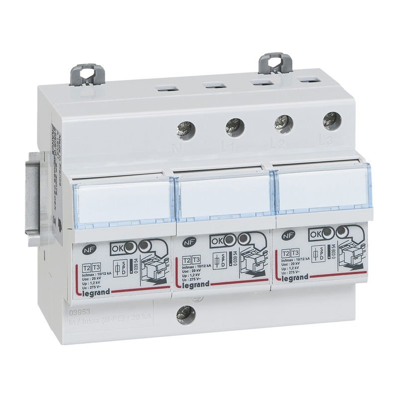 Legrand Dahili sigortalı parafudr Imax 12kA Tip 2 C tipi 3kutup + nötr LEG-003953