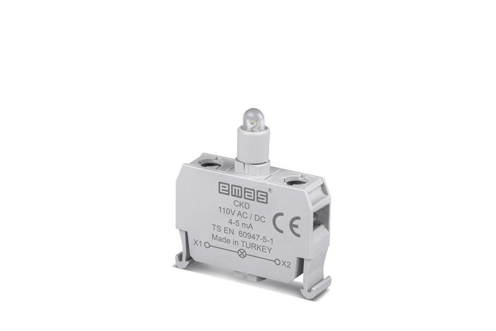 Emas C Sinyal Kırmızı Led'Li Blok Kutuluk 110 V Dc - CKD