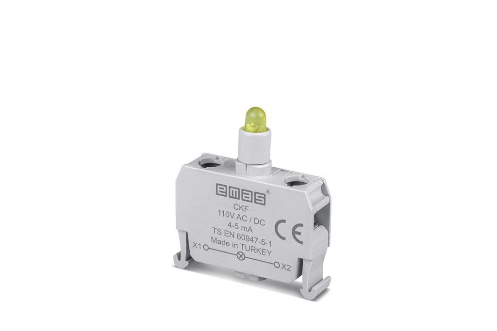 Emas C Sinyal Sarı Led'Li Blok Kutuluk 110 V Dc - CKF