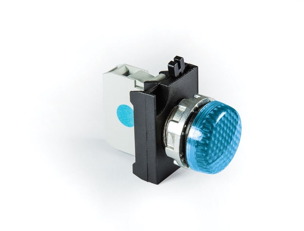 Emas C Somunlu Metal Led'Li Sinyal Mavi 100-230V Ac - CM0M0XM