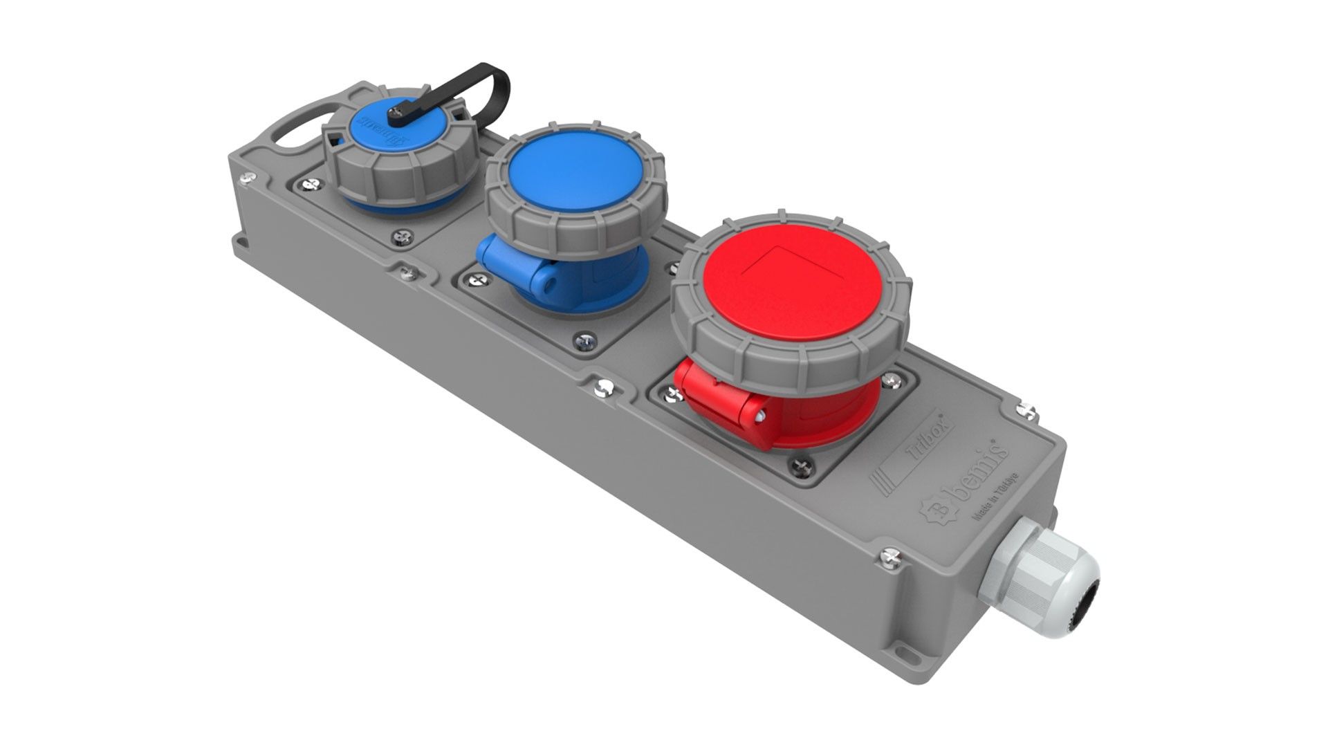 Bemis 5/16A. 380V. 1 Ad. + 3/16A. 220V. 1 Ad. + 1/16A. 220V. 1 Ad. IP67 BG6-1016-1410