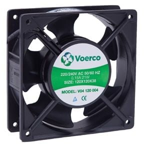 Çetinkaya Pano 120x120x38 Bilezikli 110V AC 0.36A 26W 2800 RPM 163M3/H Kapasiteli Fan V04 120 001