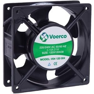 Çetinkaya Pano 120x120x38 Rulmanli 220V AC 0.13A 20W 2800 RPM 163M3/H Kapasiteli Fan V04 120 006