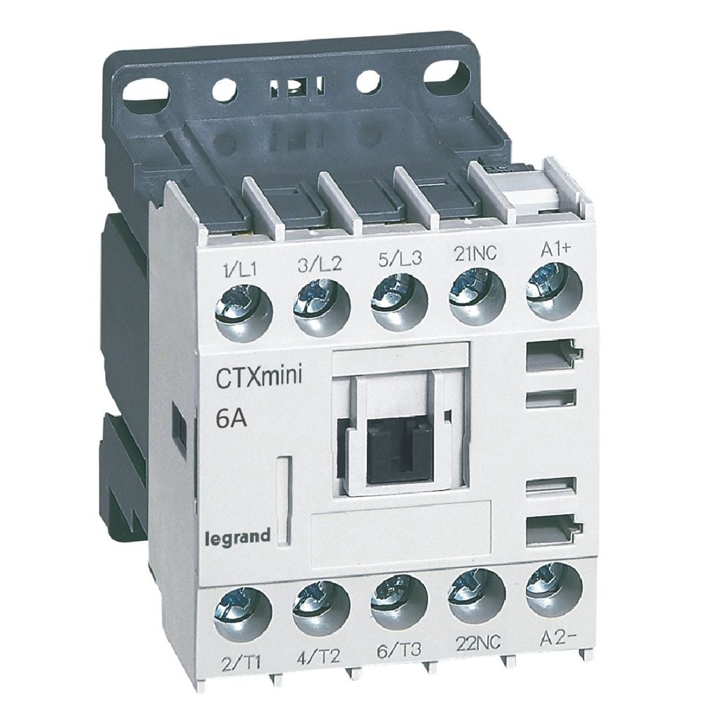Legrand CTX³ 3P mini kontaktör 6A 1NK yardımcı kontaklı 24V DC LEG-417011