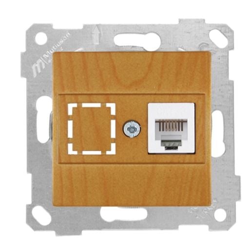 Mutlusan Rita Mek Tuş Telefon Prizi 1Xrj12 Meşe - 2200 125 0158