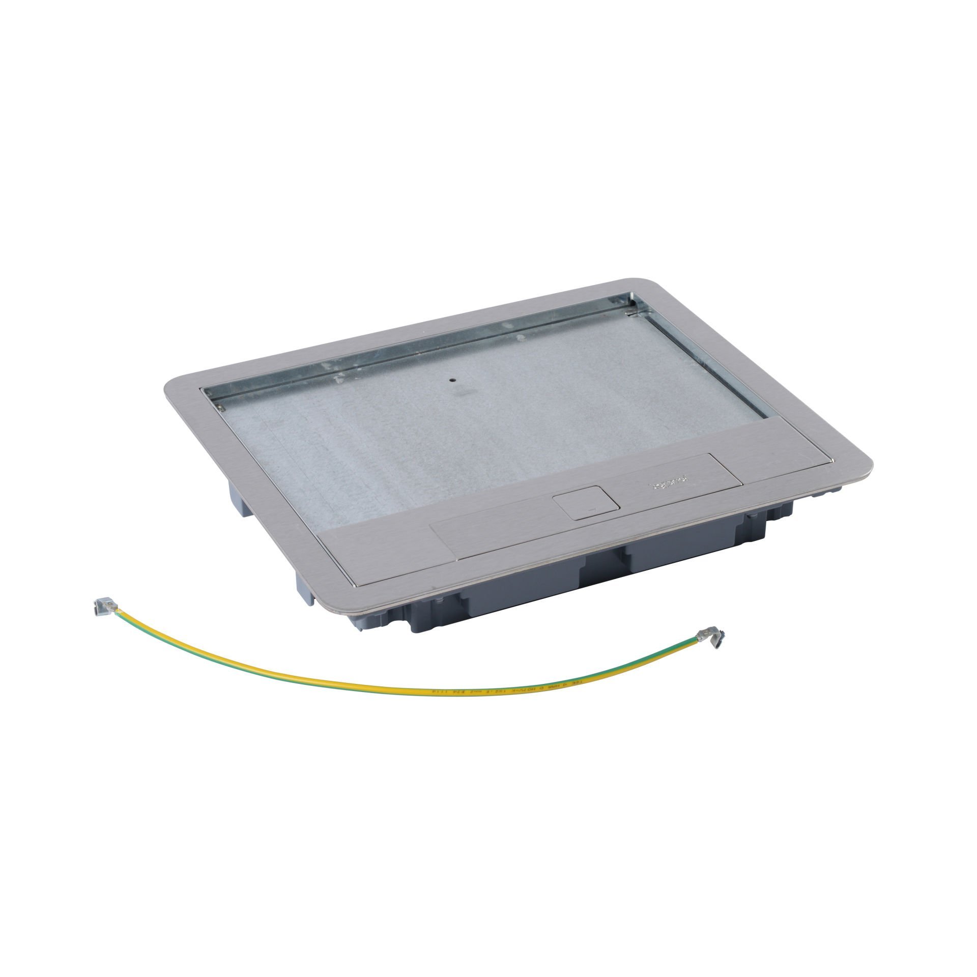 Legrand Standart tip döşeme altı buat için kapak, metal, paslanmaz çelik, 12 veya 18 modül LEG-088004