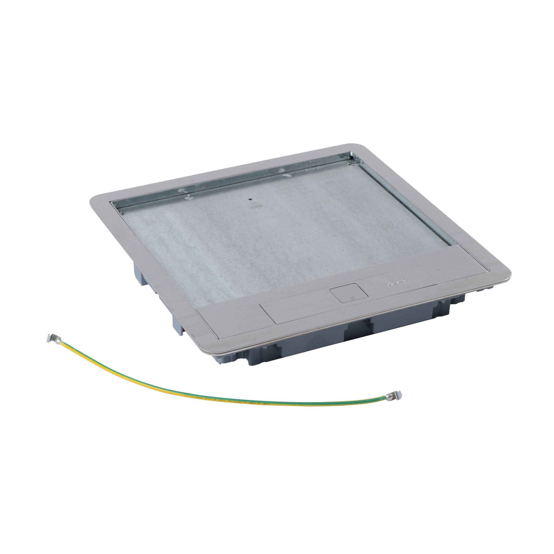 Legrand Standart tip döşeme altı buat için kapak, metal, paslanmaz çelik, 16 veya 24 modül LEG-088005