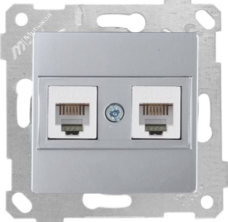 Mutlusan Rita Mek Tuş Telefon Prizi 2Xrj12 İnox - 2200 126 0182