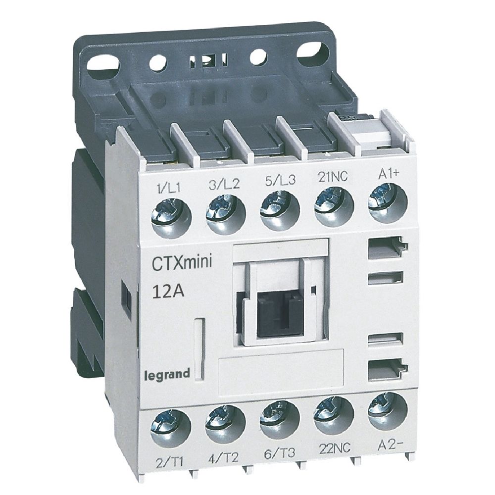 Legrand CTX³ 3P mini kontaktör 12A 1NK yardımcı kontaklı 24V DC LEG-417051