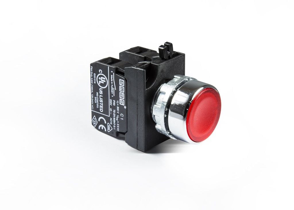 Emas C Somunlu Metal Start-Stop Kırmızı - CM102DK