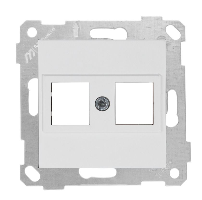 Mutlusan Rita Mek Tuş Data Prizi 2*Rj45 Kon.Süz Beyaz - 2200 137 0101