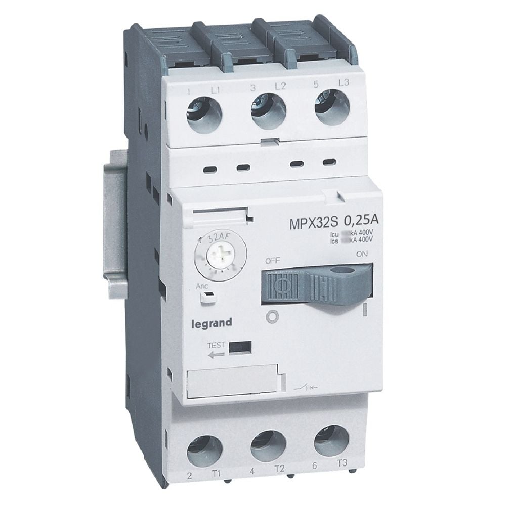 Legrand MPX³ 32S basmalı tip motor koruma şalteri 0.16 - 0.25A LEG-417301