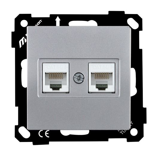 Mutlusan Ep Data Prizi 2*Rj45 Cat5E Gümüş - 2270 138 0192