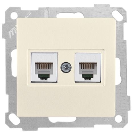 Mutlusan Telefon Prizi 2*Rj12 Krem - 2100 126 0102
