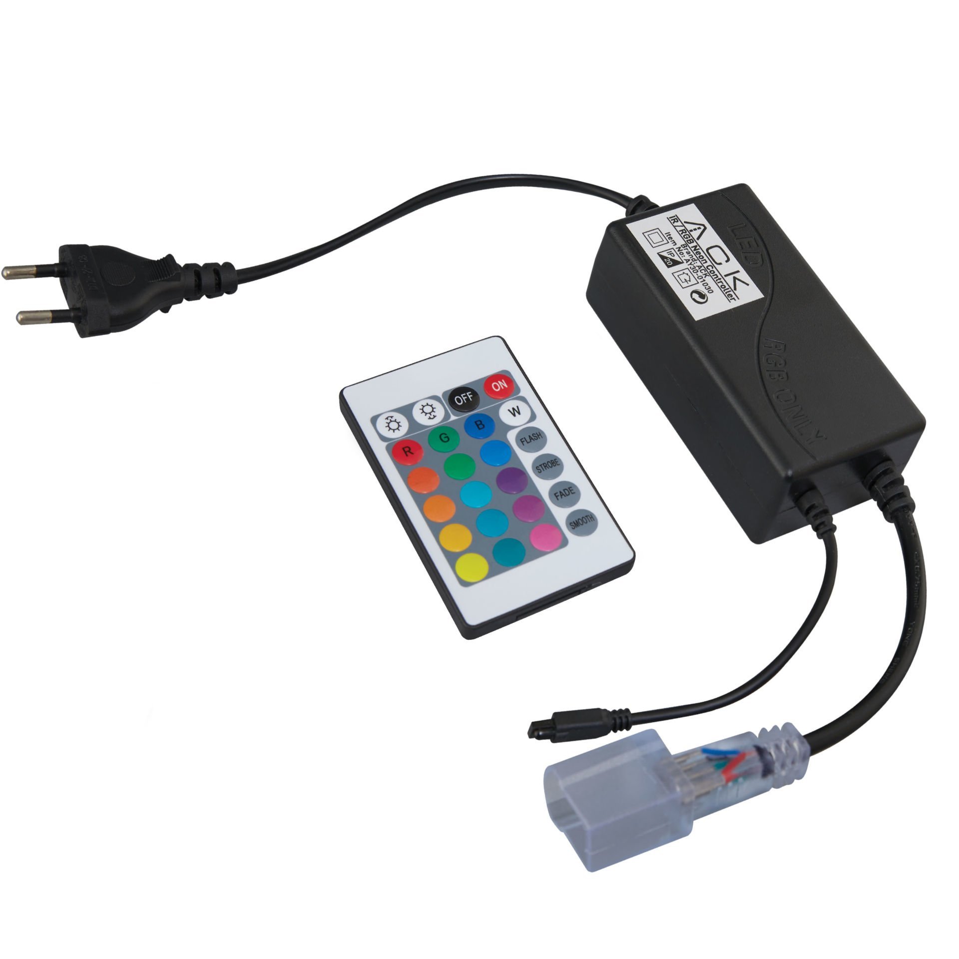 ACK Neon Hortum Rgb Kumandası Ir,24 Buton, 50Mt AY30-01030