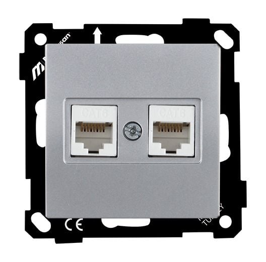 Mutlusan Ep Data Prizi 2*Rj45 Cat6E Gümüş - 2270 141 0192