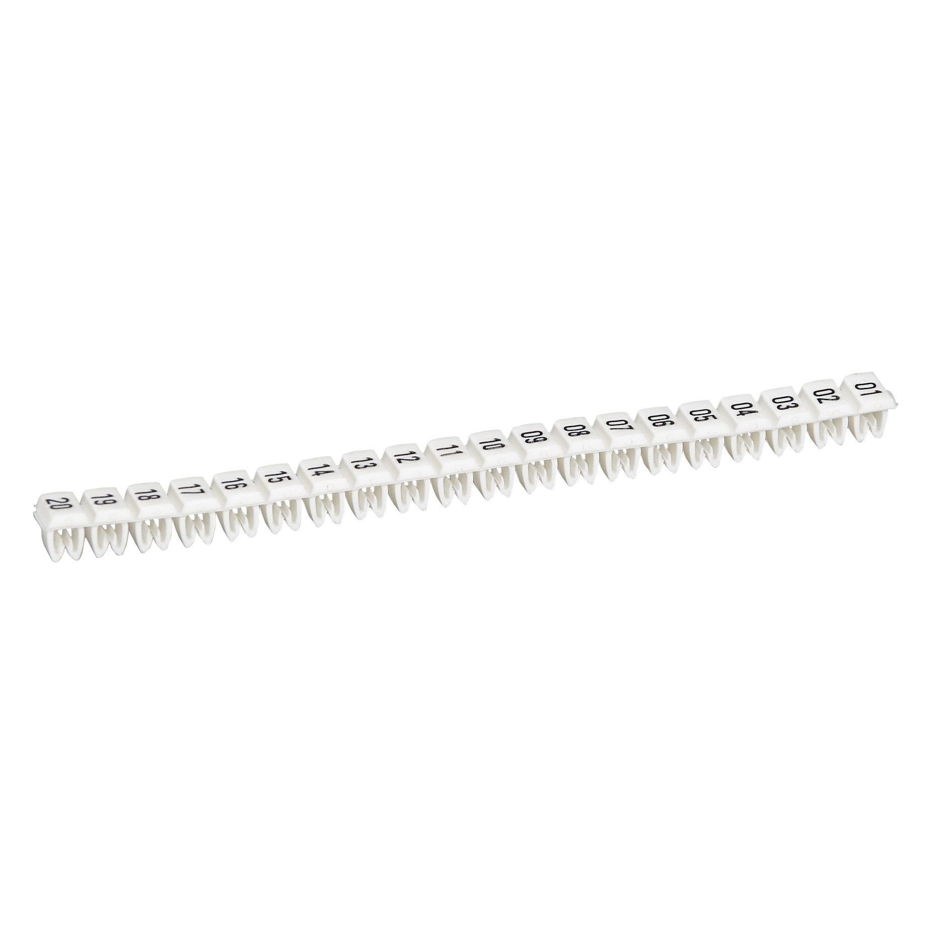 Legrand CAB 3 21 ile 40 arası hazır rakamlar 0.5 ile 1.5 mm2 kesitli kablo ve klemensde LEG-038151