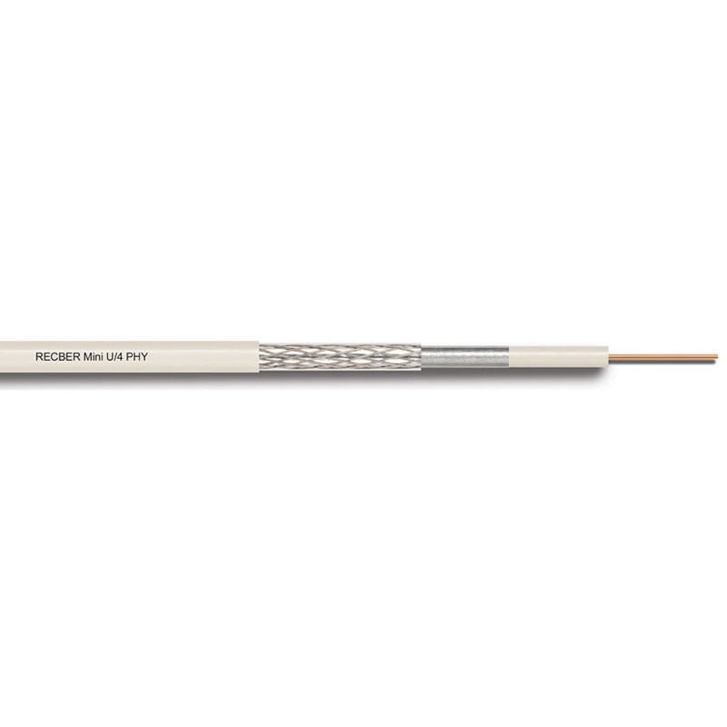 Reçber Mini U/4 PHY-PVC Cu/Al 75 Ohm Fiziksel Köpüklü PVC Kılıflı Koaksiyel Kablo