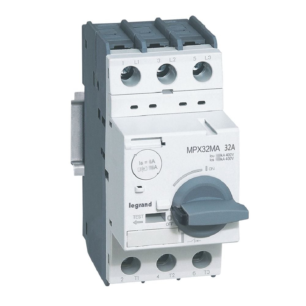 Legrand MPX³ 32MA çevirmeli tip manyetik korumalı motor koruma şalteri 32A LEG-417355