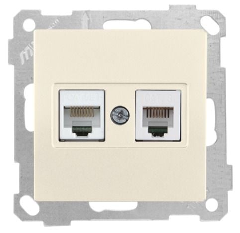 Mutlusan Telefon Data Prizi Rj12 Cat5E Krem - 2100 139 0102