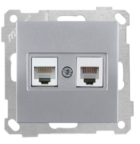 Mutlusan Tlf Data Priz Rj12 Cat5E İnox - 2100 139 0182