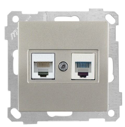Mutlusan Tlf+Data Priz Rj12+Cat5E Titanyum - 2100 139 0183