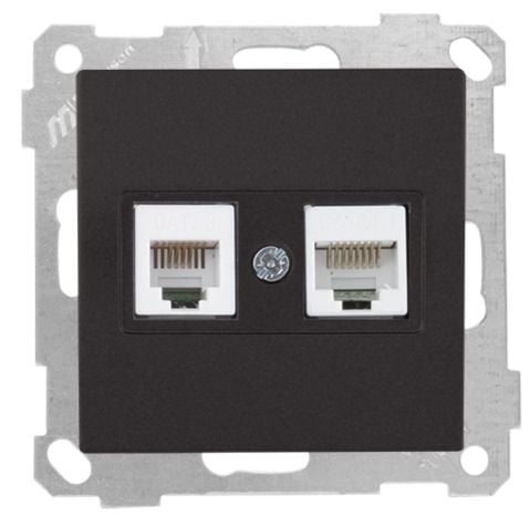 Mutlusan Mek+Tuş Tlf+Data Priz Rj12 Cat3+Cat5E Siyah - 2100 139 0184