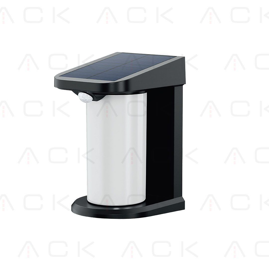 ACK Solar Led Duvar Apliği Dimli Siyah Ip54 127Mmx105Mmx179Mm AG60-04851