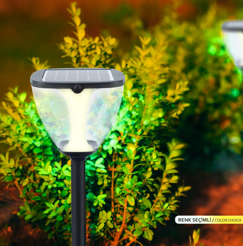 ACK Solar Led Bahçe Armatürü 3000K-4000K-6500K 8W/H Ayarlanabilir AG60-09891