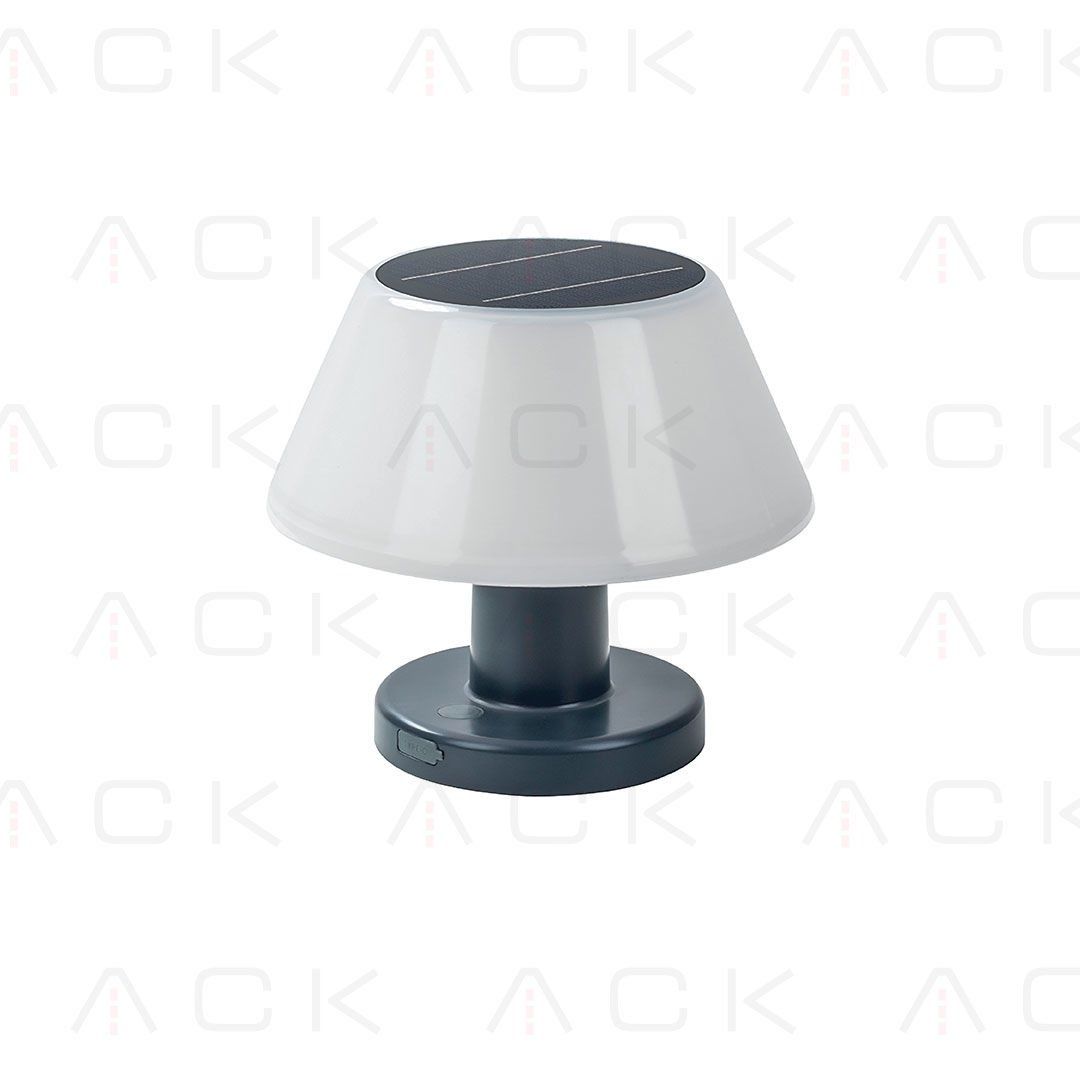 ACK Solar Led Bahçe Armatürü Çift Yönlü Siyah Gövde 3000K Ip65 Ø153Mmx135Mm AG60-30801