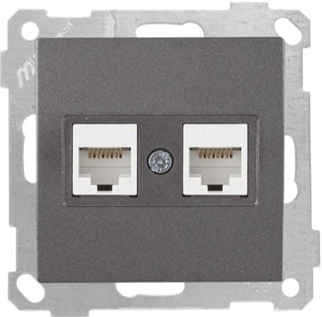 Mutlusan Data Prizi 2*Rj45 Cat6 Füme - 2100 141 0195