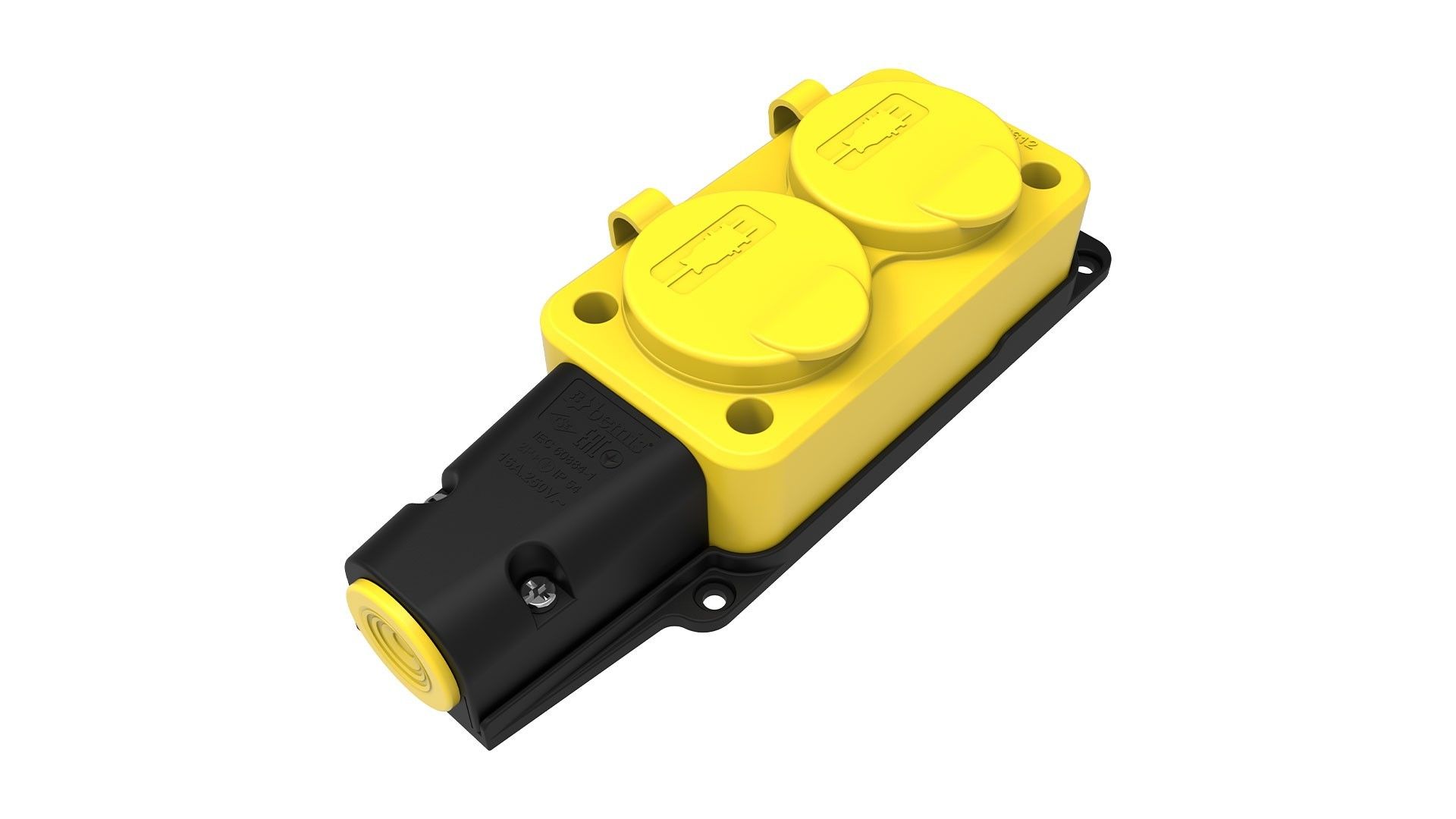 Bemis İkili Grup Priz (Sarı) IP54 BV3-1402-3612