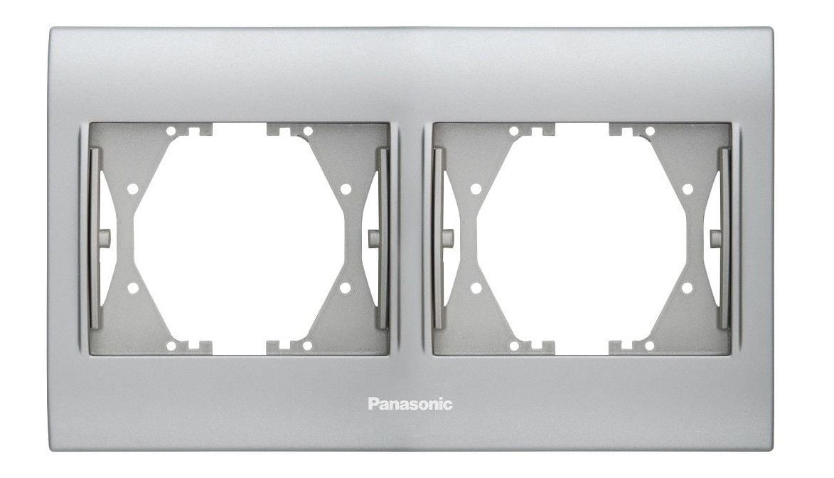 Panasonic Thea Blu Chrome Matt Beyaz İkili Priz Çerçeve