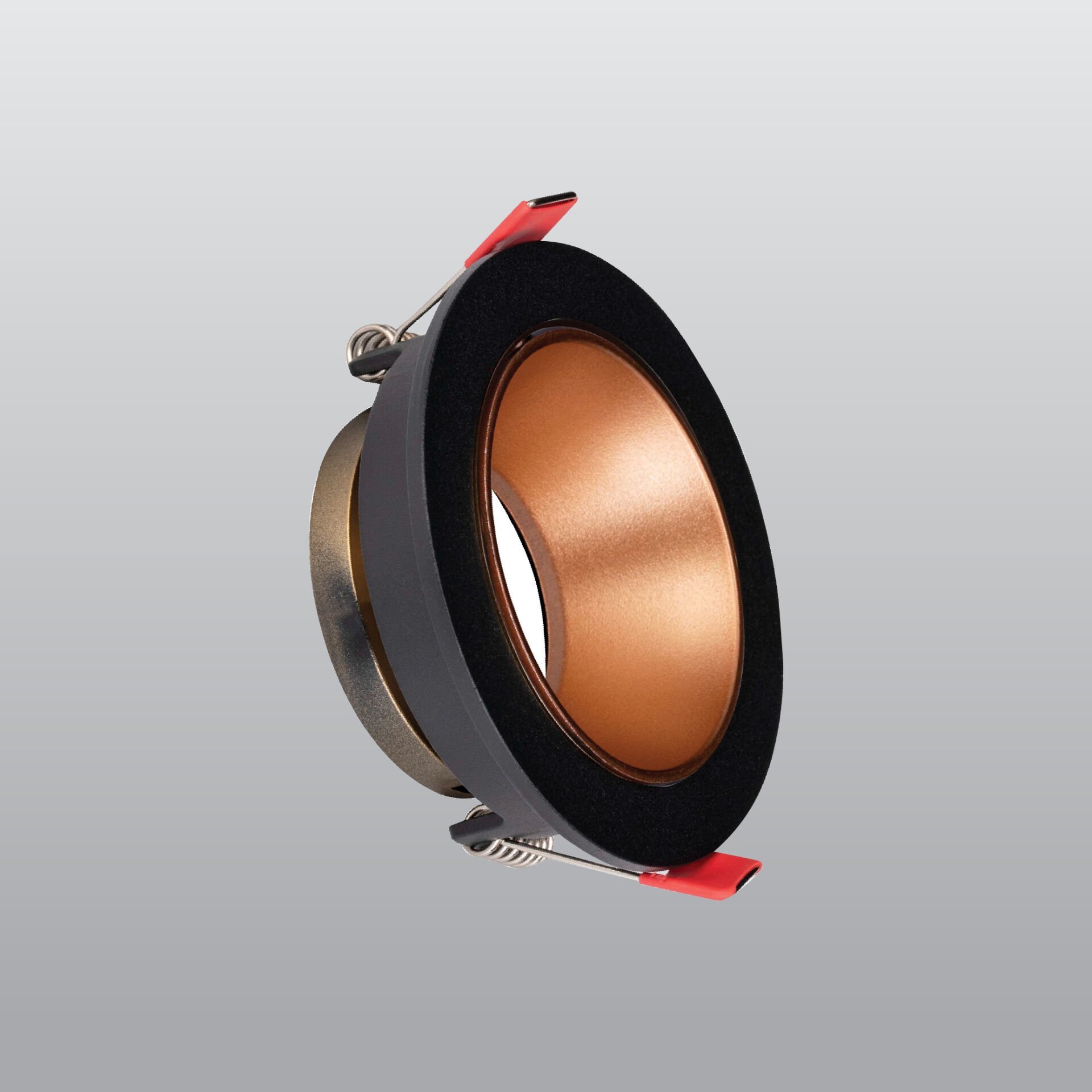 ACK Siyah Yuvarlak Çerçeve / Sandy Rose Gold Reflektör Sıva Altı Spotlıght AH03-07221