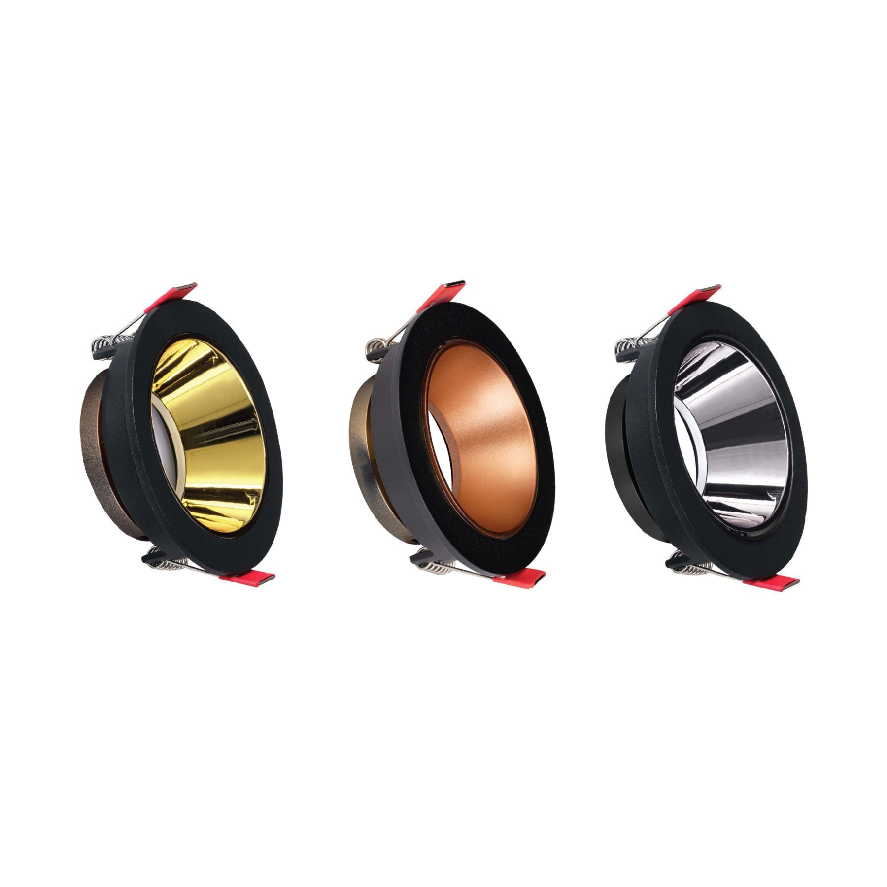 ACK Siyah Yuvarlak Çerçeve / Sandy Rose Gold Reflektör Sıva Altı Spotlıght AH03-07221