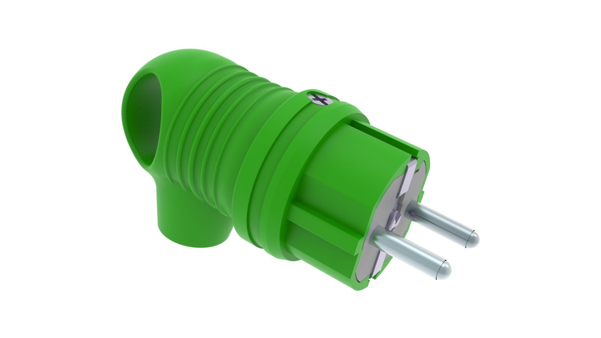 Bemis Kulplu Eğik Fiş (Yeşil) IP44 BV1-1402-2021
