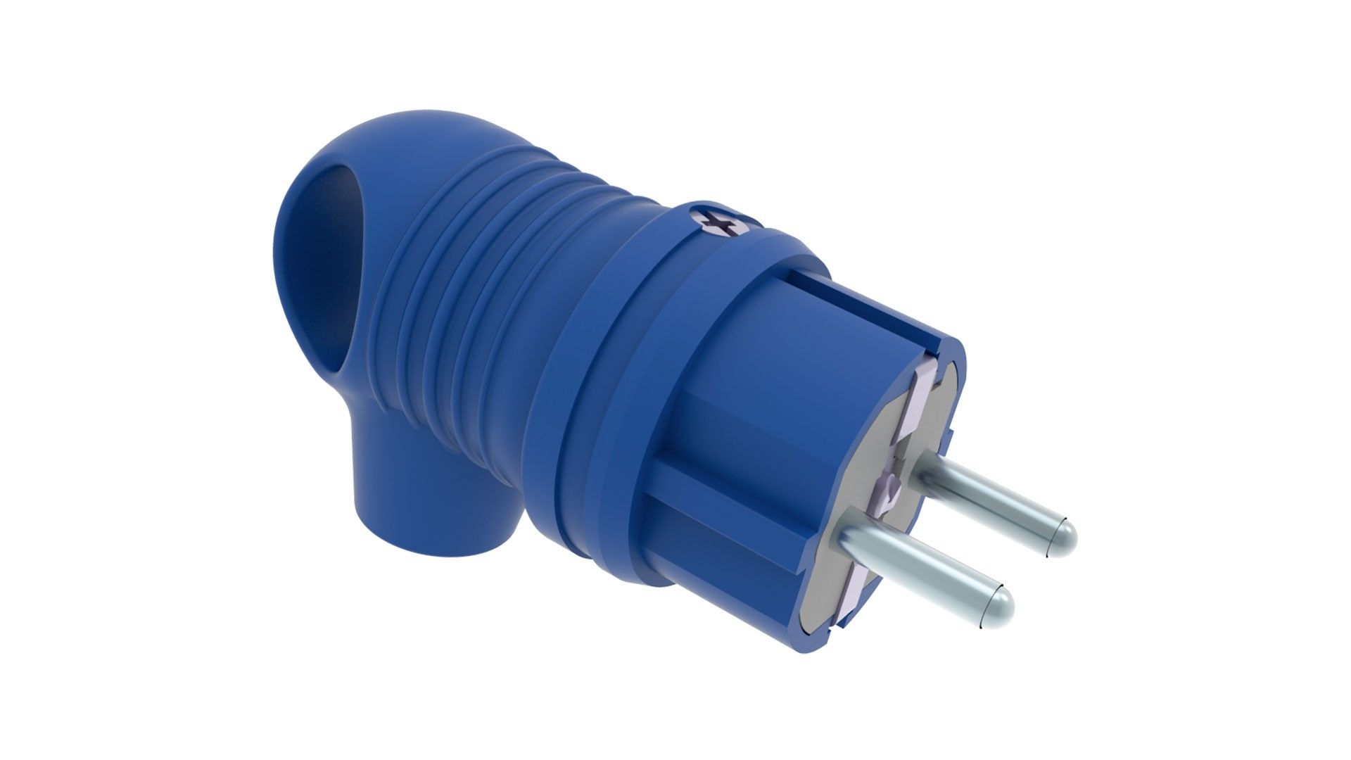 Bemis Kulplu Eğik Fiş (Mavi) IP44 BV2-1402-2021