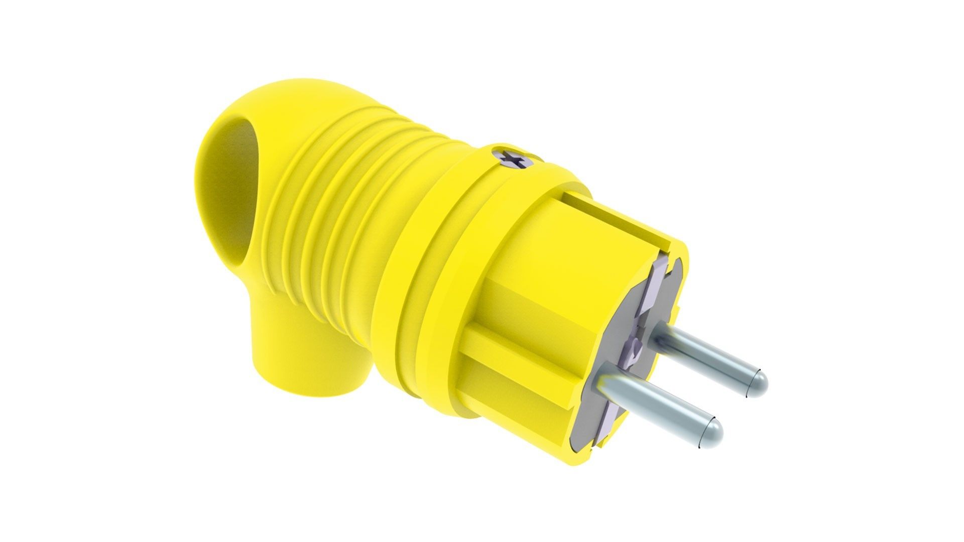 Bemis Kulplu Eğik Fiş (Sarı) IP44 BV3-1402-2021