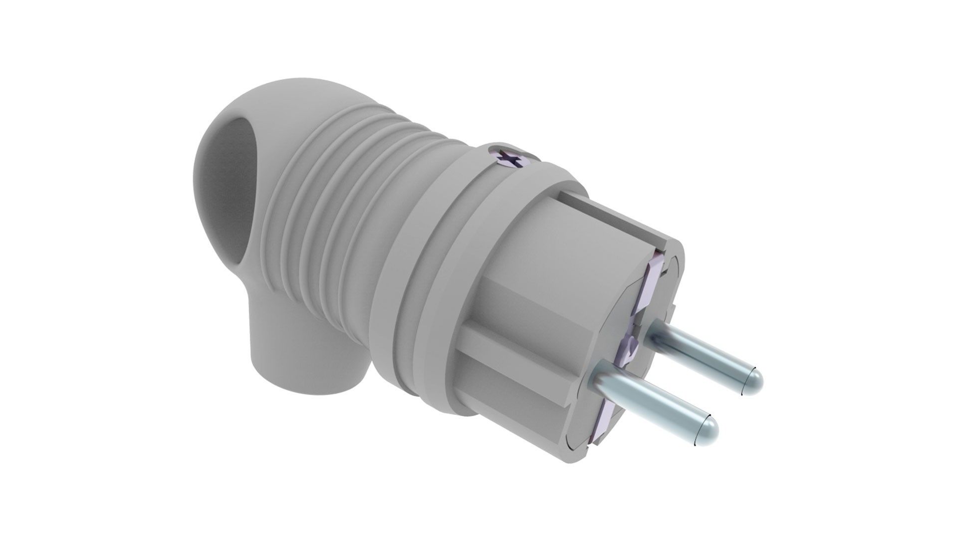Bemis Kulplu Eğik Fiş (Gri) IP44 BV5-1402-2021